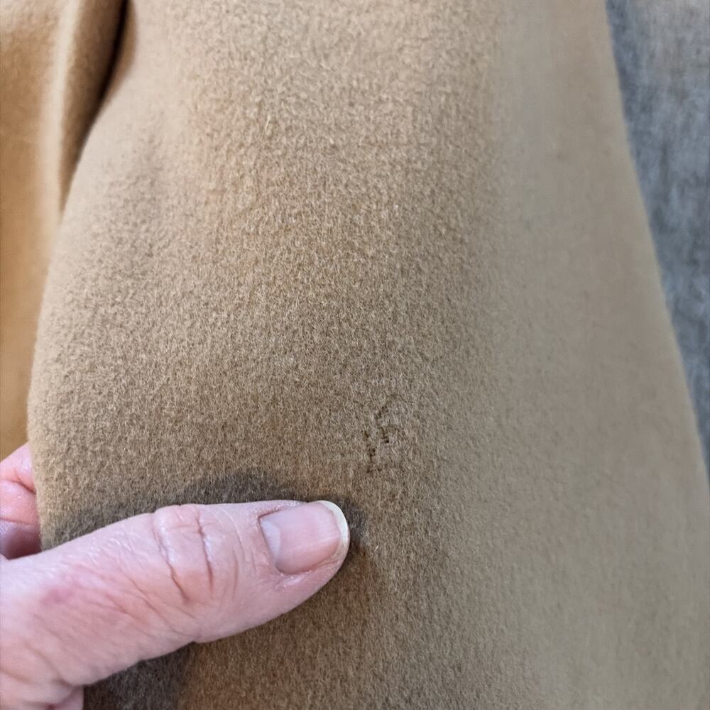Vintage London Fog Mens 44 Long Wool Overcoat Tan Classic City Office Business - Picture 14 of 16